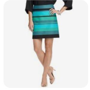 Dobby Stipe Shift Skirt